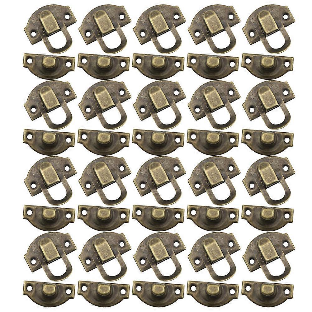 Vintage Cabinet Latch Hasp Latch Rectangular Rust-resistant Surface Treatment Craftsmen 30Pcs