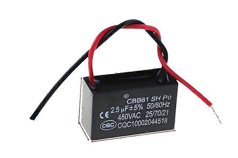 CBB61 AC Fan Capacitor 2.5uF 450VAC Starting and Run Capacitor for Motor Compatibility