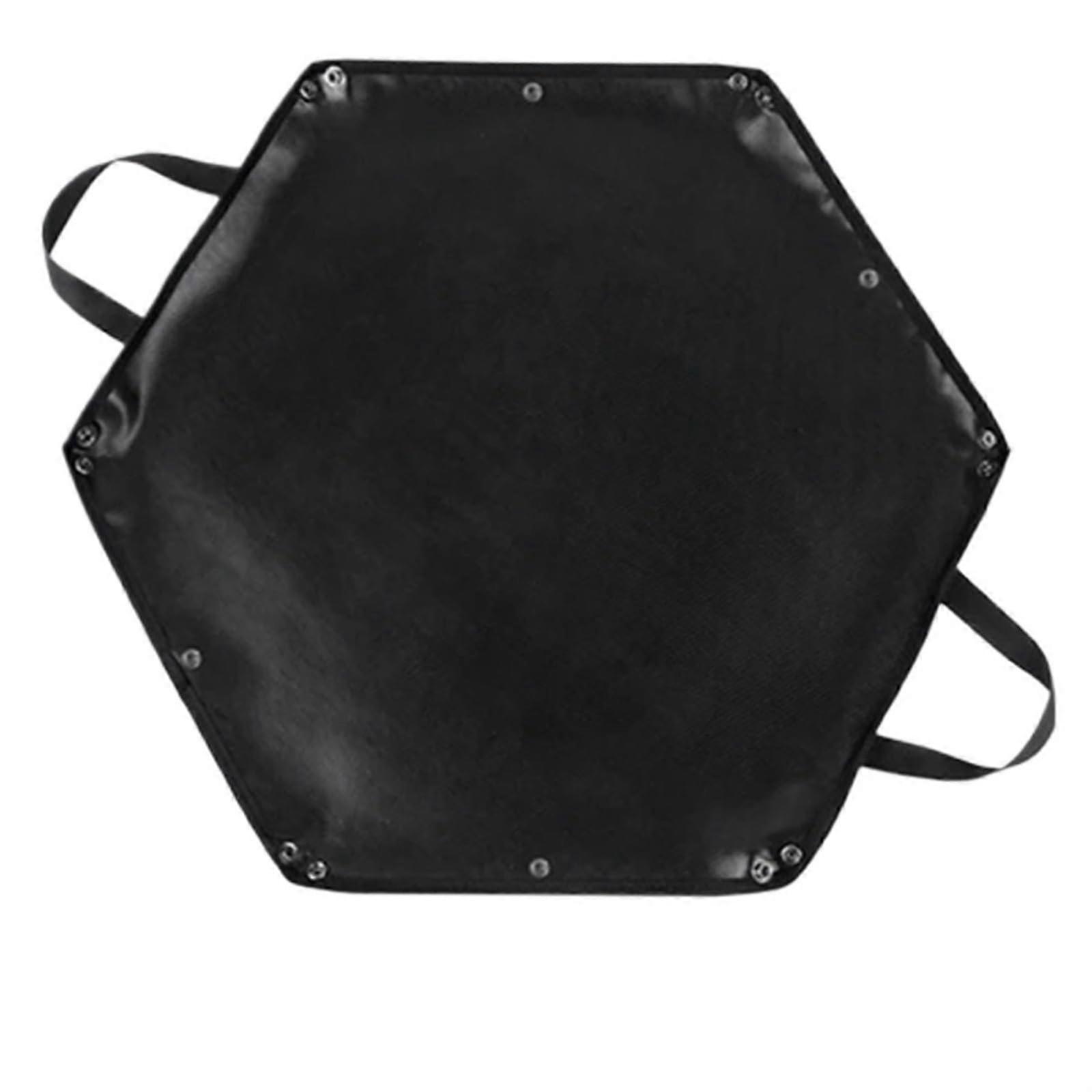 Camping Fire Pit Mat Hexagonal Portable Fireproof High-Temperature Resistant Flame Retardant Pad Outdoor Picnic BBQ Mat Large