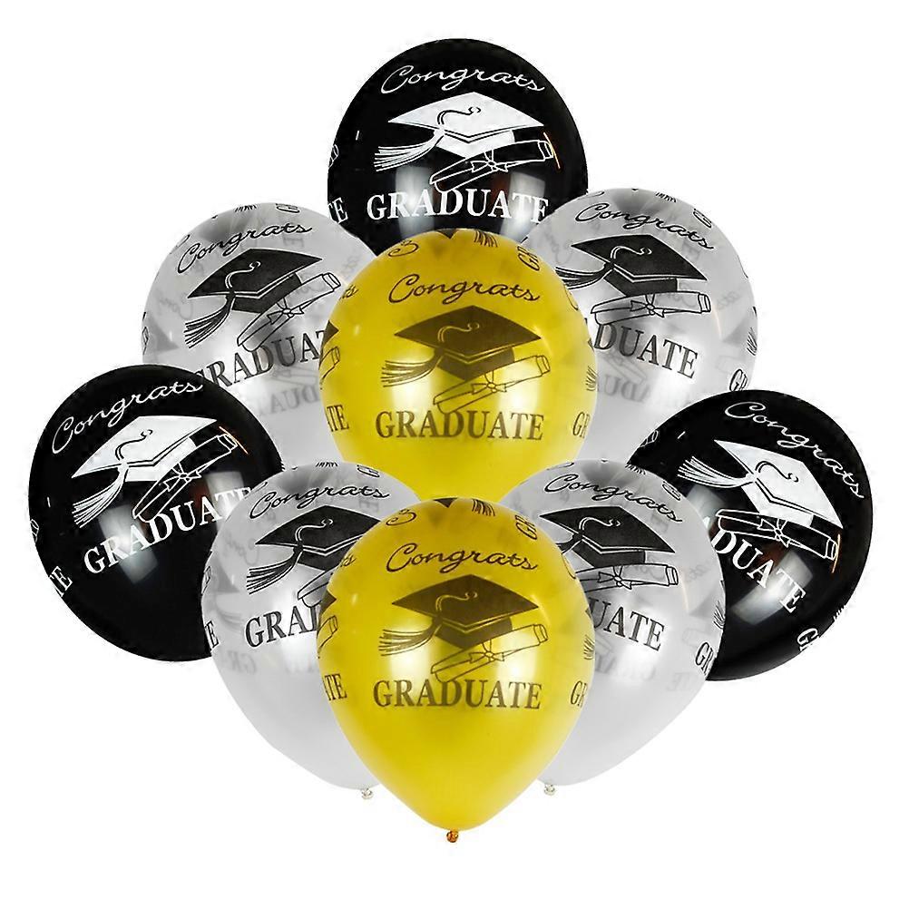 Photo Background Latex Balloons Assorted Color Graduation Party Supplies Round Shape 50Pcs