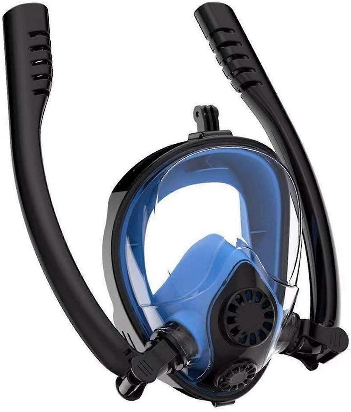 Safety goggles, diving masks, underwater antifog fullface snorkel masks, blue