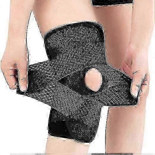 Knee Brace with Side Stabilizers Arthritis Breathable Adjustable Knee Support