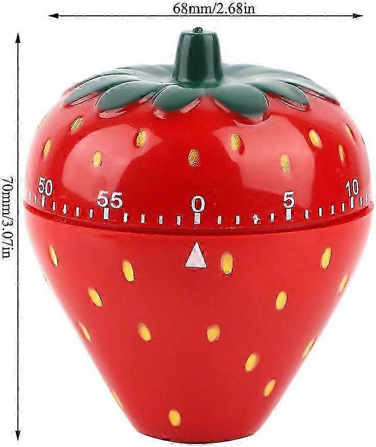 Strawberry 60 Minute Mechanical Kitchen Timer Reminder