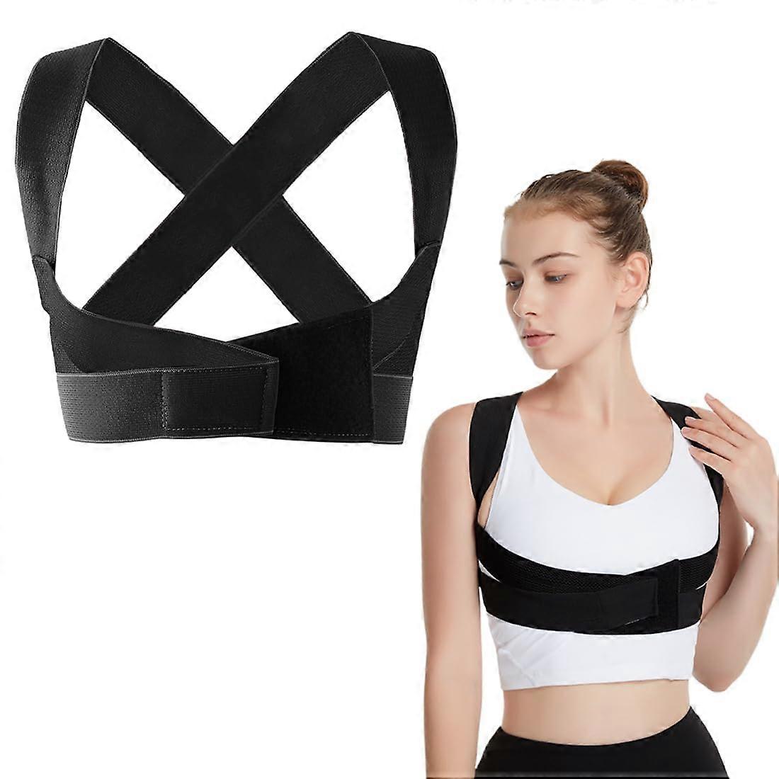 Posture Correction Shoulder and Back Brace for Men, Adjustable Back Straightener, Comfortable Fit, Breathable Material