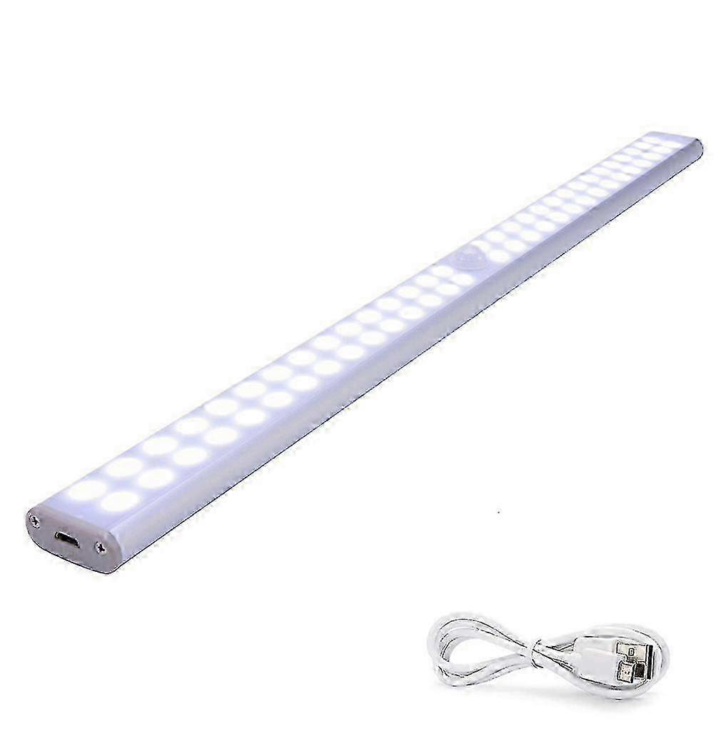 40cm LED Under-Cabinet Light with Motion Sensor, USB Rechargeable Light Strip, White