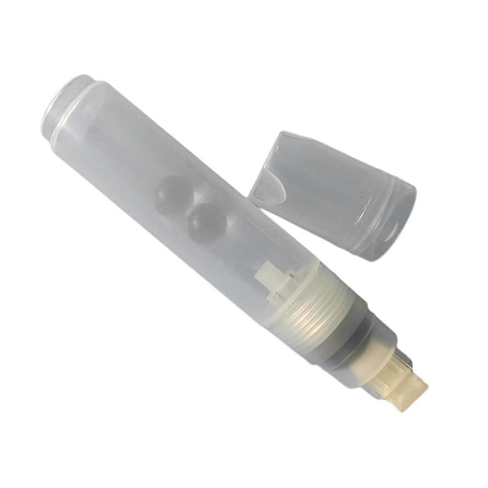 10mm Empty Acrylic Refillable Marker Pens for Artists and Students - Flat or Round Head Blank Drawing and Writing Pens
