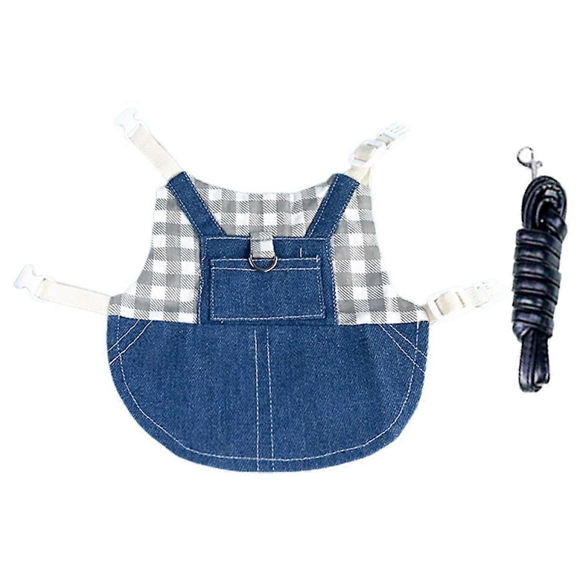Rabbit harness set with leash, pull rope, and comfort for rabbits and cats, easy to control, 20x15cm.
