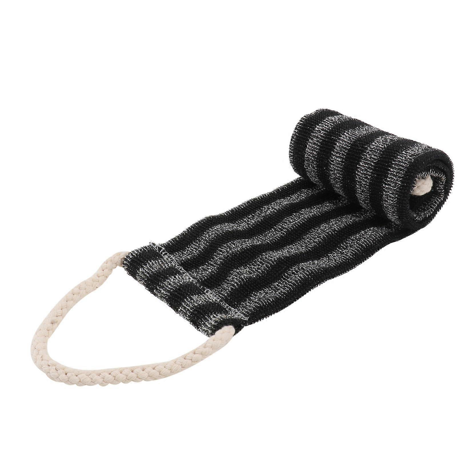 Extended Body Wash Towel for Men, Foam Exfoliating Back Scrubber, Luffa Bath Towel, Black Pp Material, Adult Size