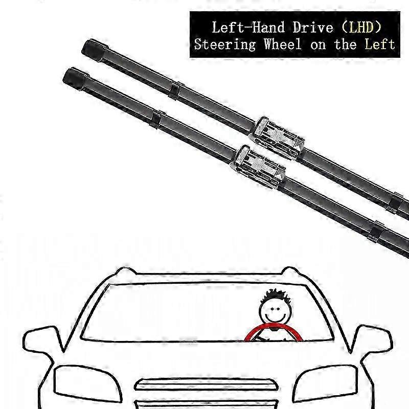 Front Wiper Blades for Compatible Model from 2018 to 2023 Window Windscreen Rubber Car Replacement Part