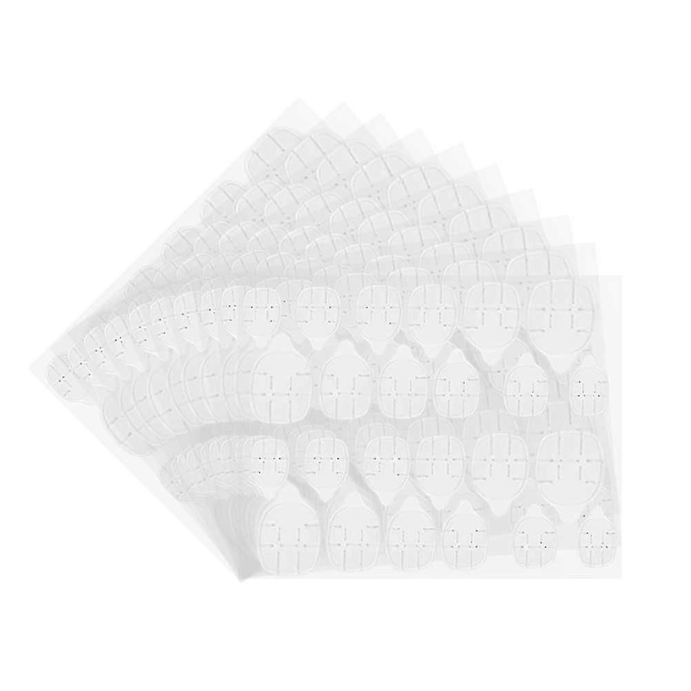 Katea 240pcs Ultrathin Breathable Adhesive Tabs Fake Nail Glue Sticker 10 Sheets Super Sticky Double Sided Tips (germany Jelly Gel) Flexible For Acryl