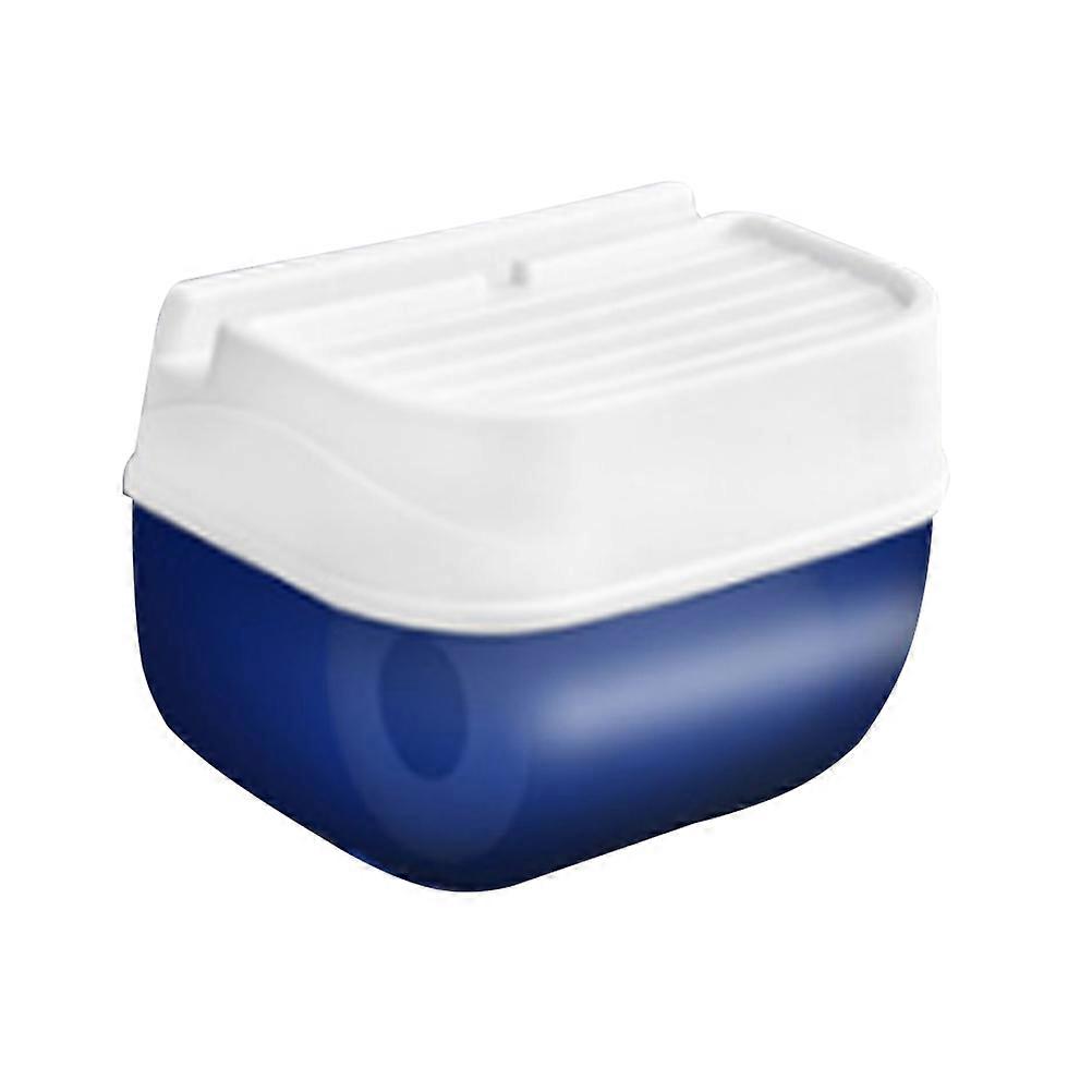 Wall Mounted Napkin Holder Plastic Tissue Organizer Waterproof Kitchen Use Blue 20.00X13.00X12.00CM Moistureproof 1Set