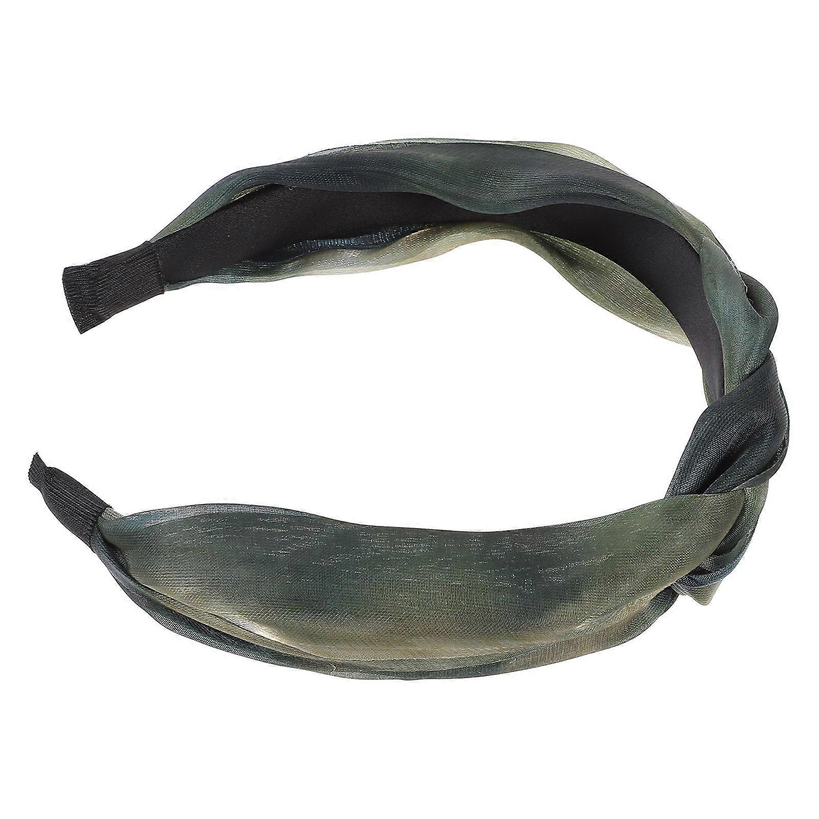 Wide Headband For Women Elegant Design Green 6.5×4.9×1.8in 1Pcs