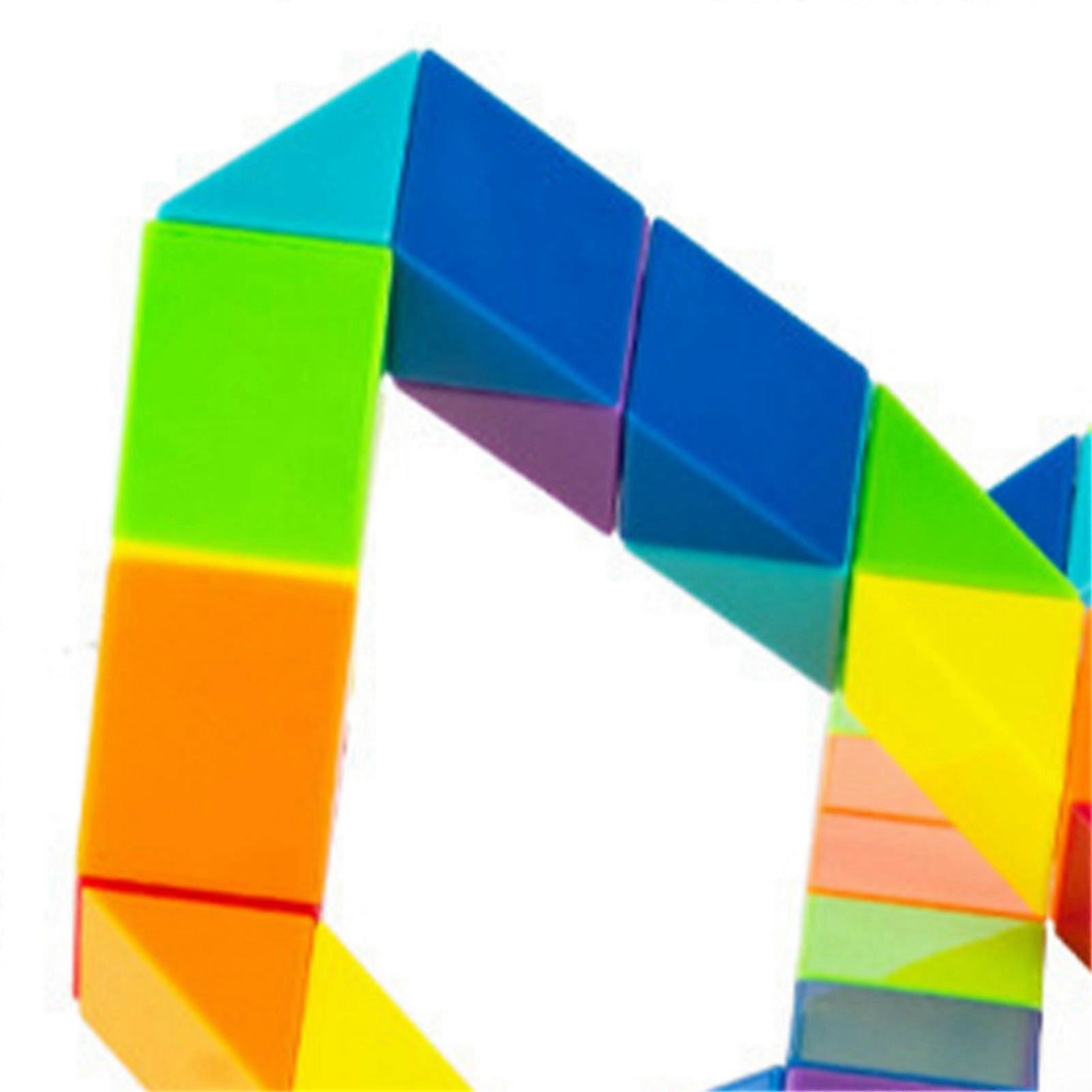 72 Blocks Twist Puzzle Toys ABS Plastic Educational Twist Snake Cube for Kids Children