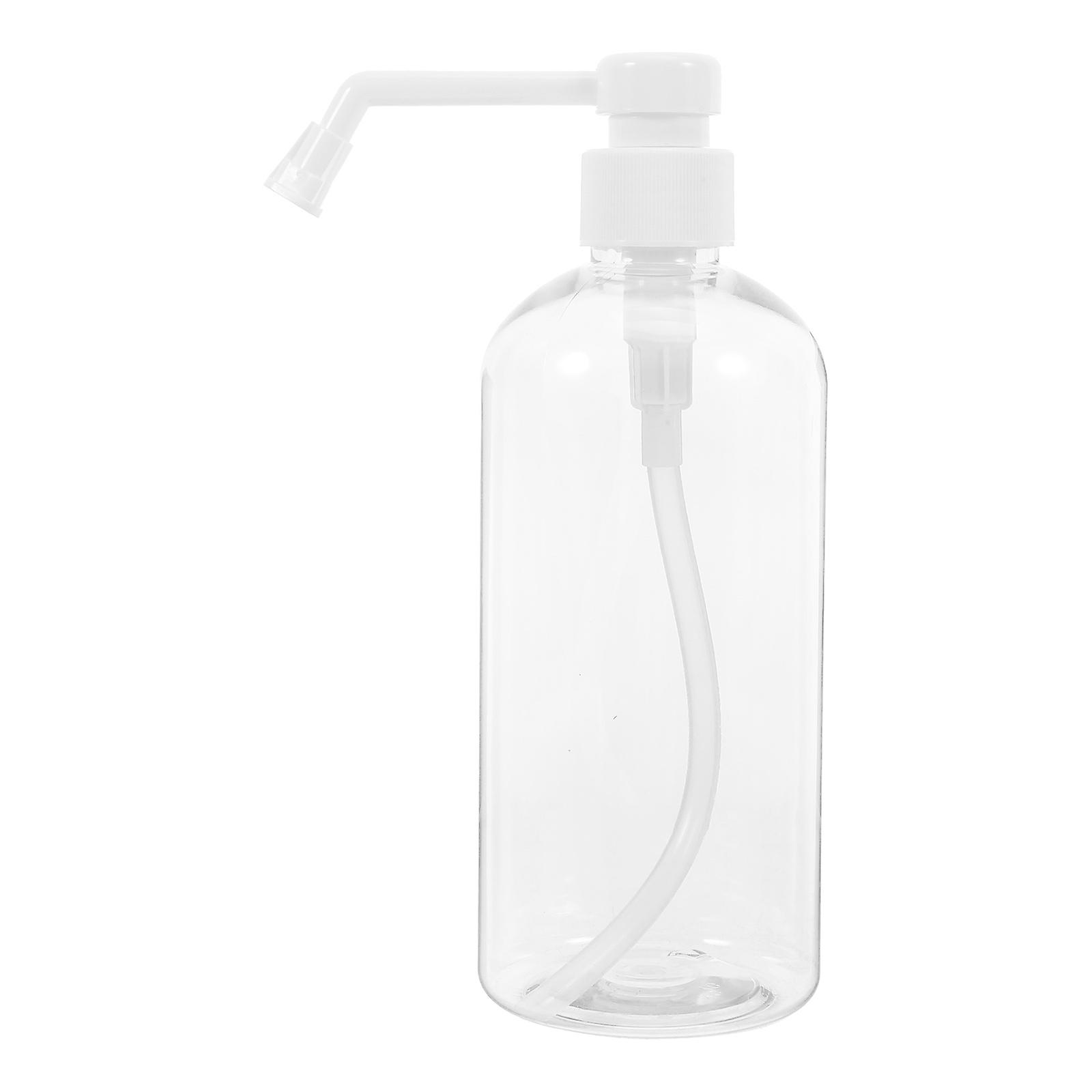Refillable Pump Bottle For Bathroom 500ml Transparent Plastic Dispensing 2Pcs
