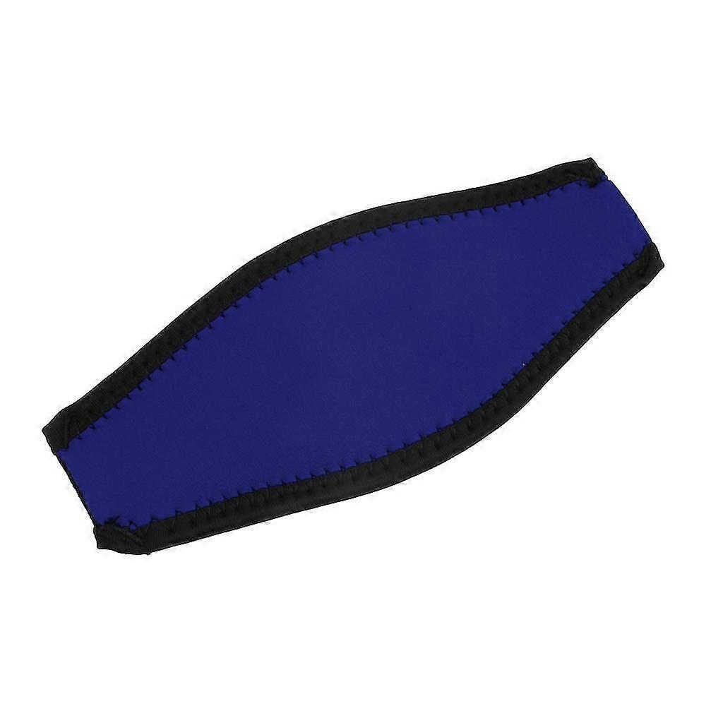 Universal Diving Goggle Mask Double-layer Swimming Goggle Strap Scuba Diving Snorkel Mask Neoprene Cover with Padded Protective Strap, Blue