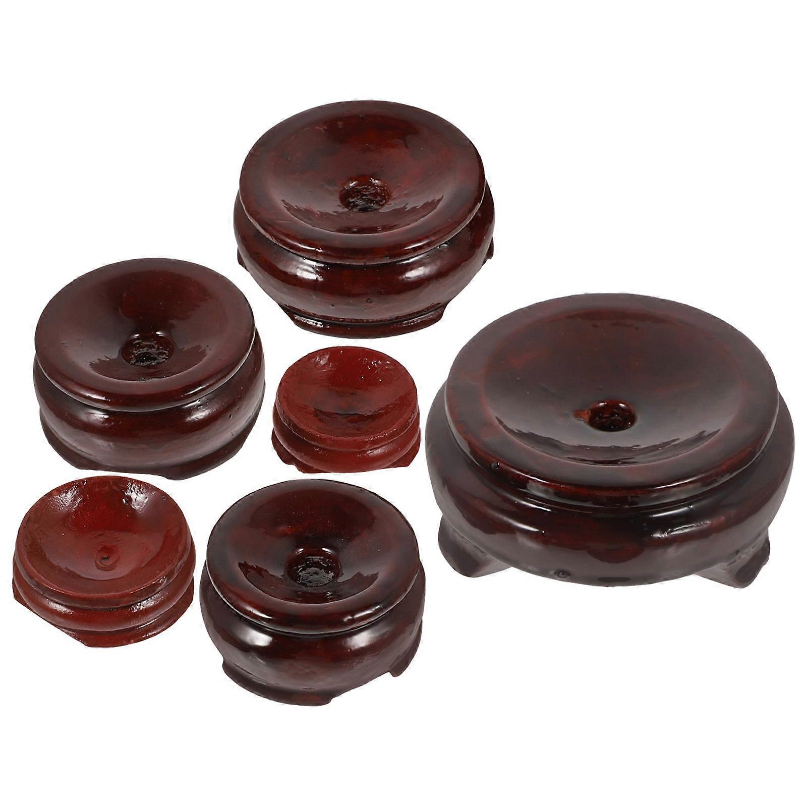 Sphere Display Stand Wood Material Round Shape For present For Birthday 6Pcs