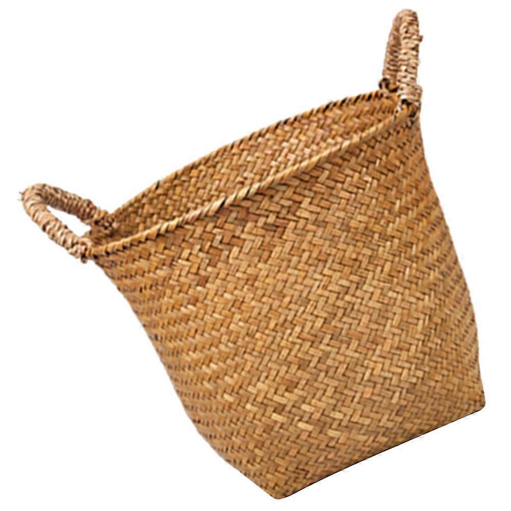 海草織りバスケットランドリー用ラウンド収納バスケット