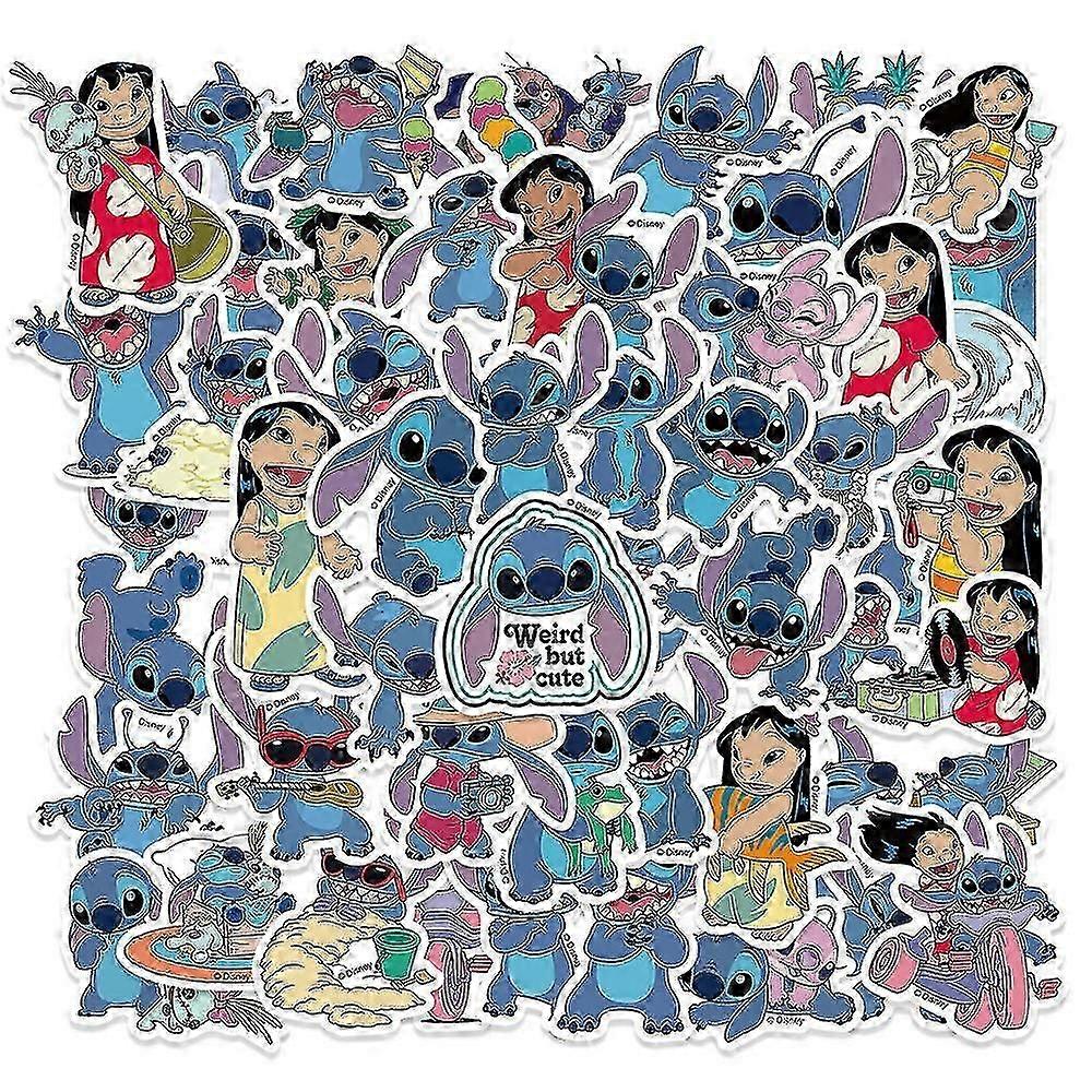 Lilo & Stitch Stickers, 50pcs Cartoon Decals For Laptop Water Bottle Luggage