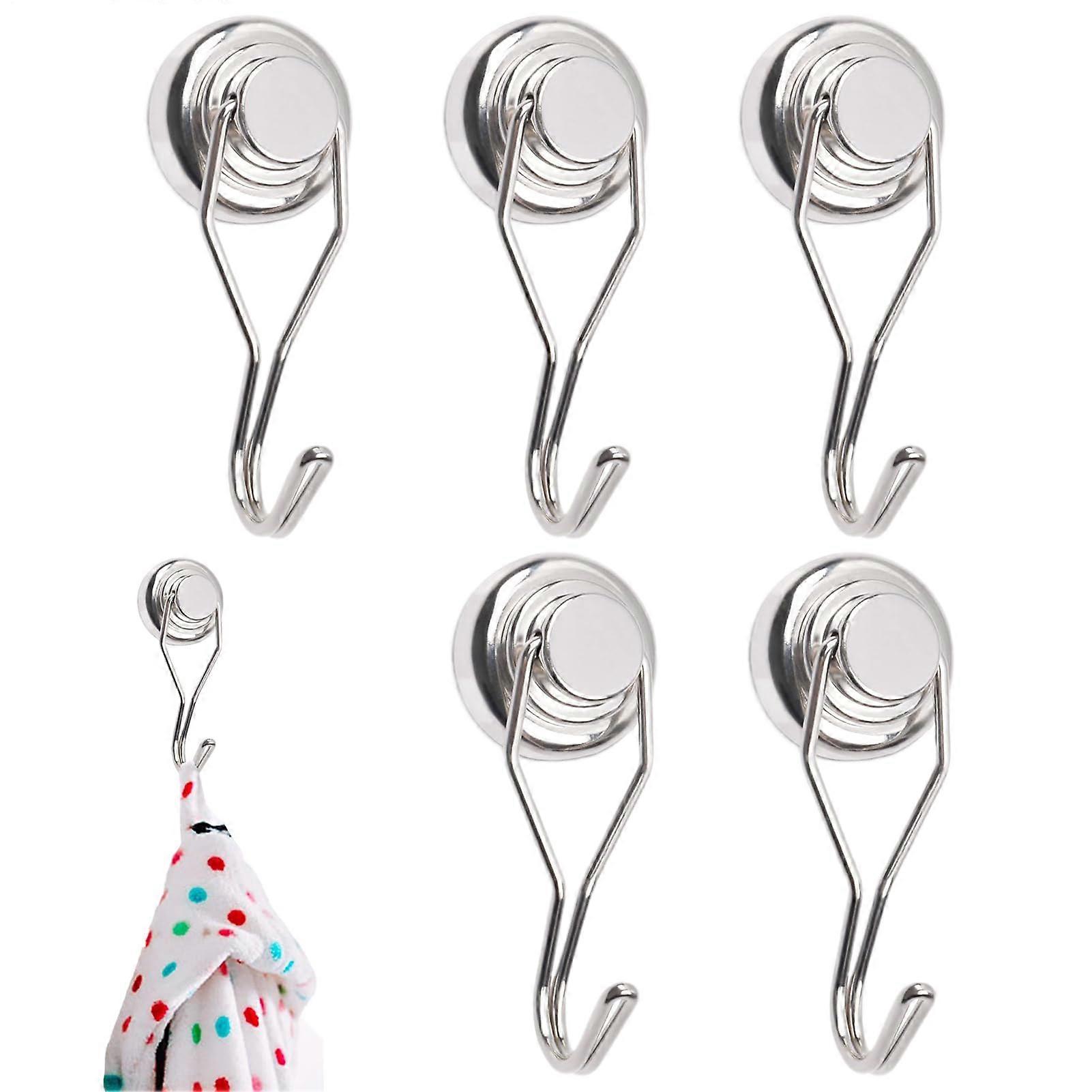 Magnetic Hooks - Strong 360-Degree Rotatable Storage Hooks for Bathroom, Garage, Entryway, and Living Room Organization
