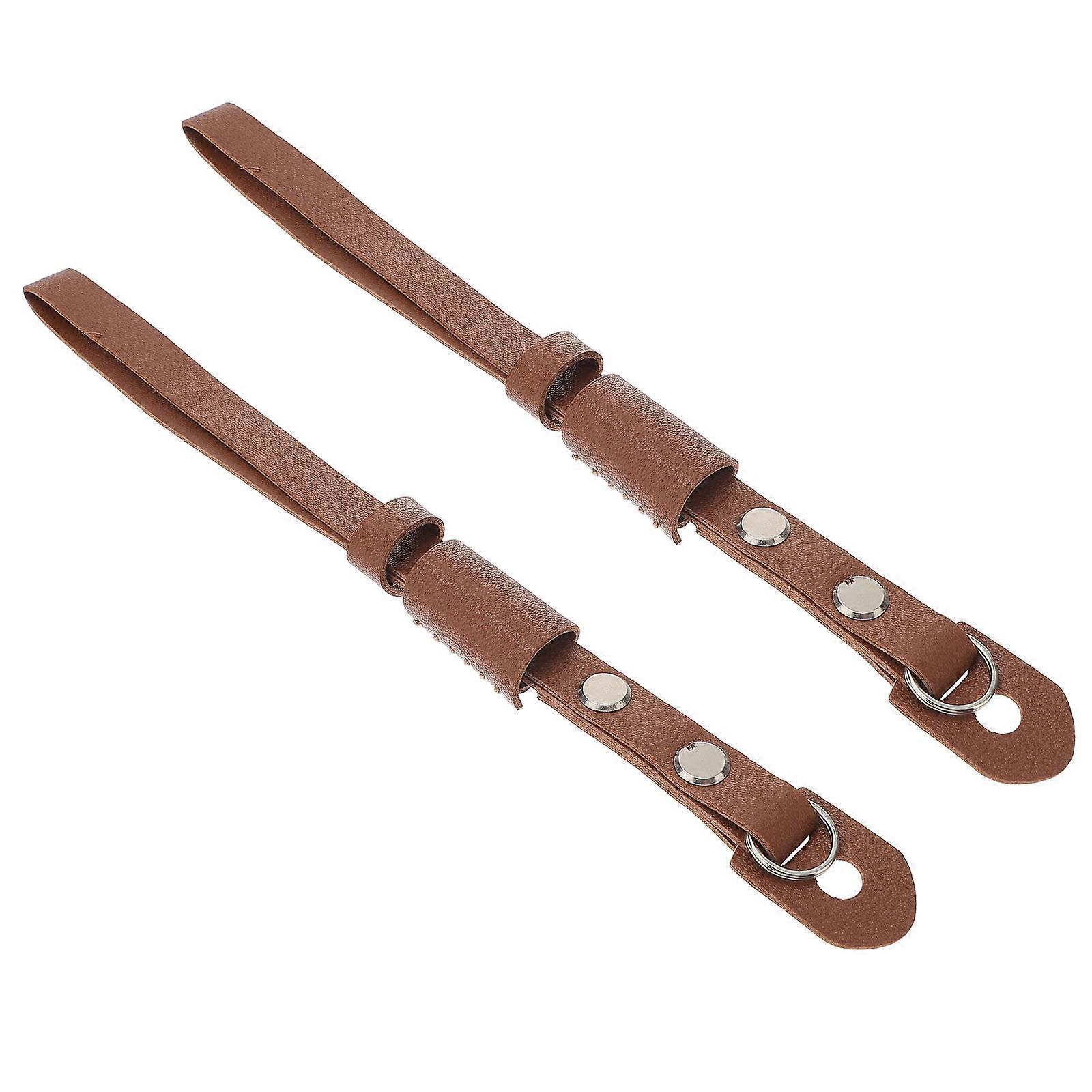 Camera Wrist Strap Durable Cowhide Safety Wristband for Digital Cameras Single Micro Camera Hand Strap 2pcs Set