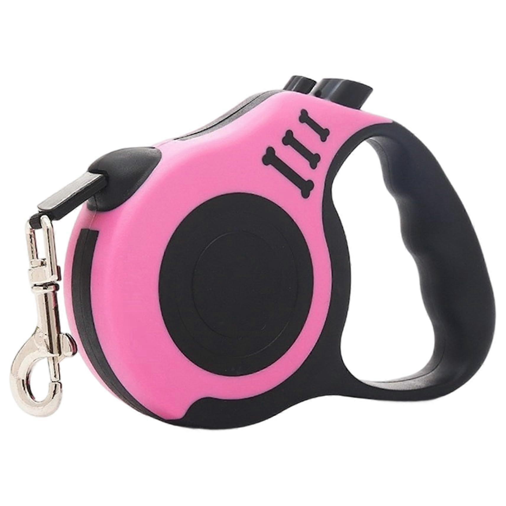 Retractable dog leash, 10foot dog cable with brake button and nonslip grip, no lead reel for camping or yard.