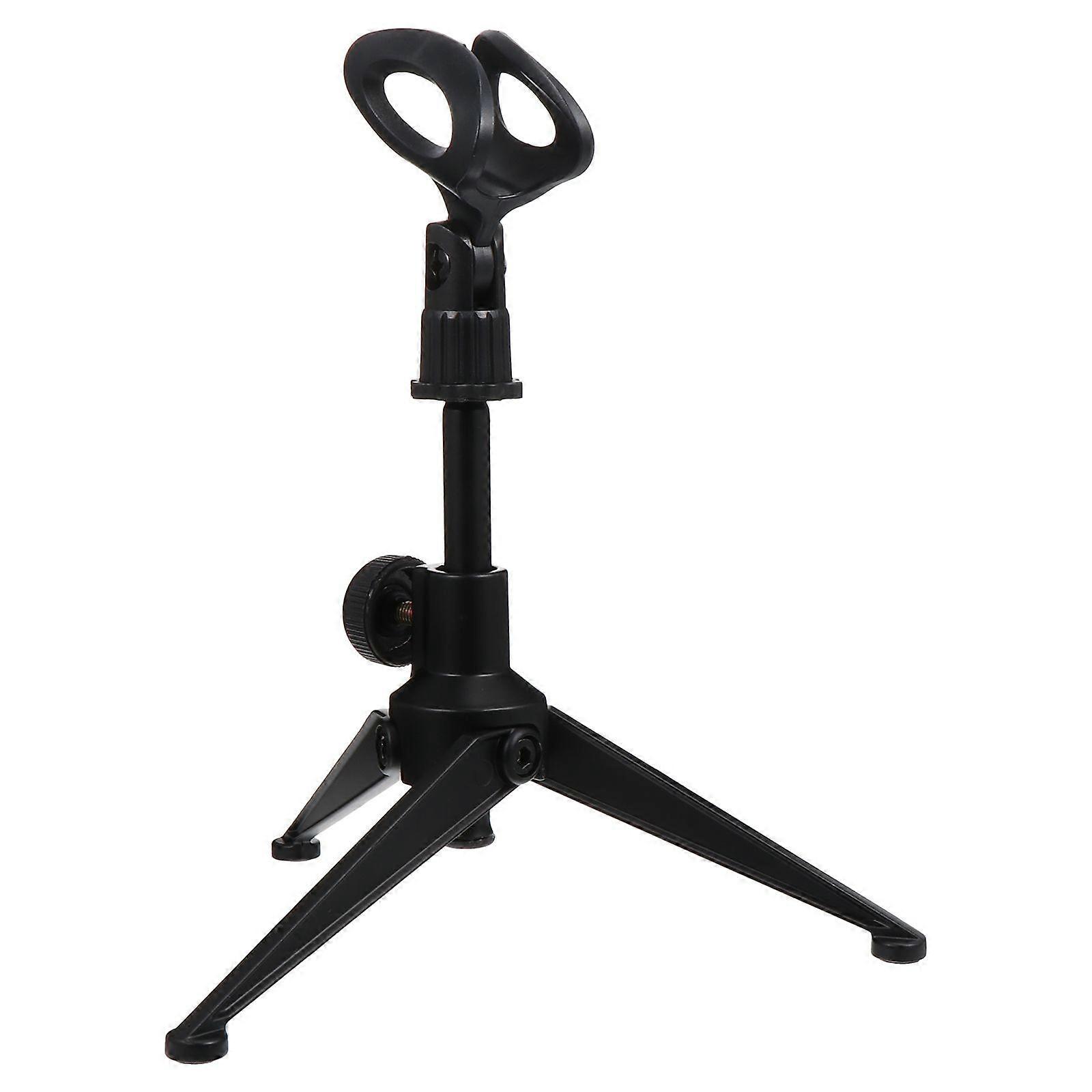 1Pc Adjustable Microphone Stand Microphone Tripod Microphone Support (Black)