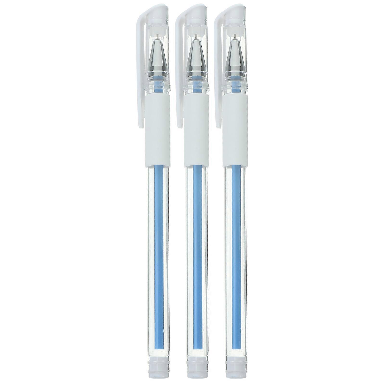 3pcs Blue Permanent Marking Pens for Eyebrow Microblading, Sweat , Precise Surgery & Piercing Positioning for Salon Artists