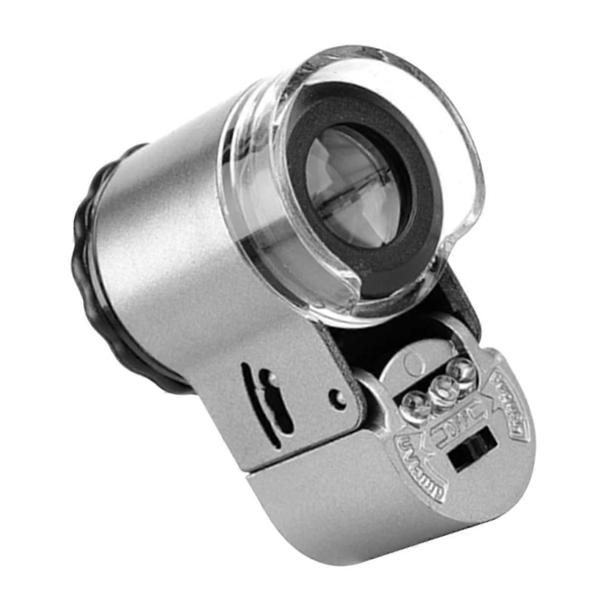 Portable Microscope with Light for Authenticity Verification of Jewelry, Coins, Stamps, and Art - 1x Magnification