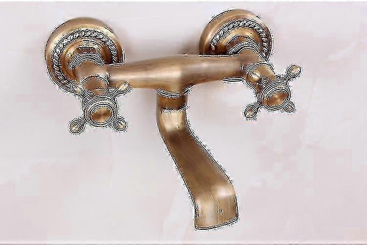 Vintage style faucet for wall mounted sinks with rotation