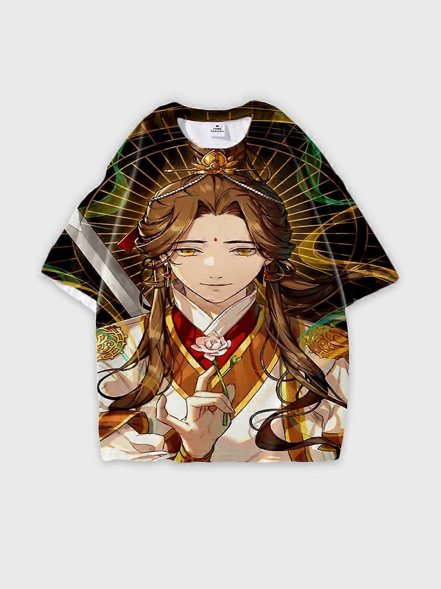 T-Shirt Rundhalsausschnitt Role Pattern locker kurzarm E3216