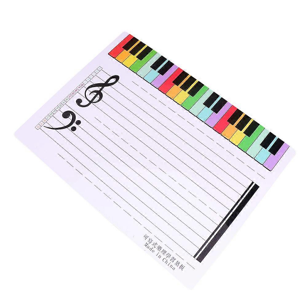 Dry Erase Score Card Music Staff Plastic Board Teaching Exercise For Music Students 1Pack