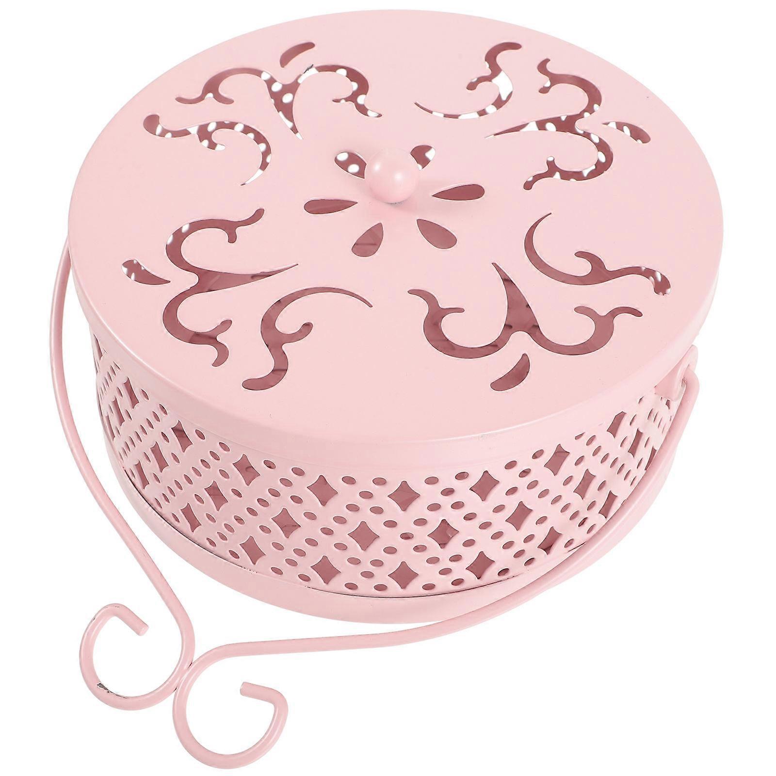 Iron Art Incense Burner Decorative Rack For Home Decoration In Elegant Pink Design 1Pc Aromatherapy