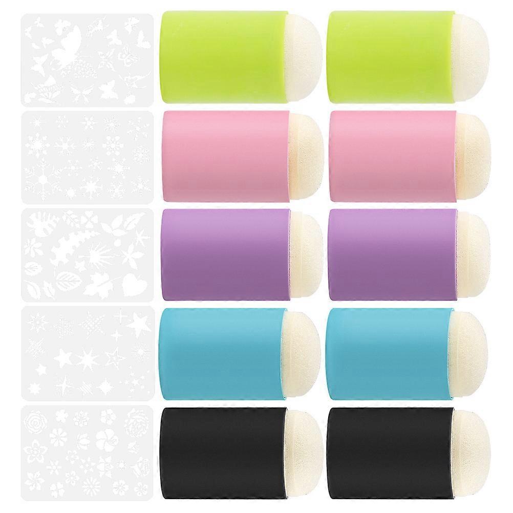 Finger Sleeve Dauber Tool with Templates for Ink Blending & Painting – Creative Sponge Design for Easy Finger Art & Crafting Activities