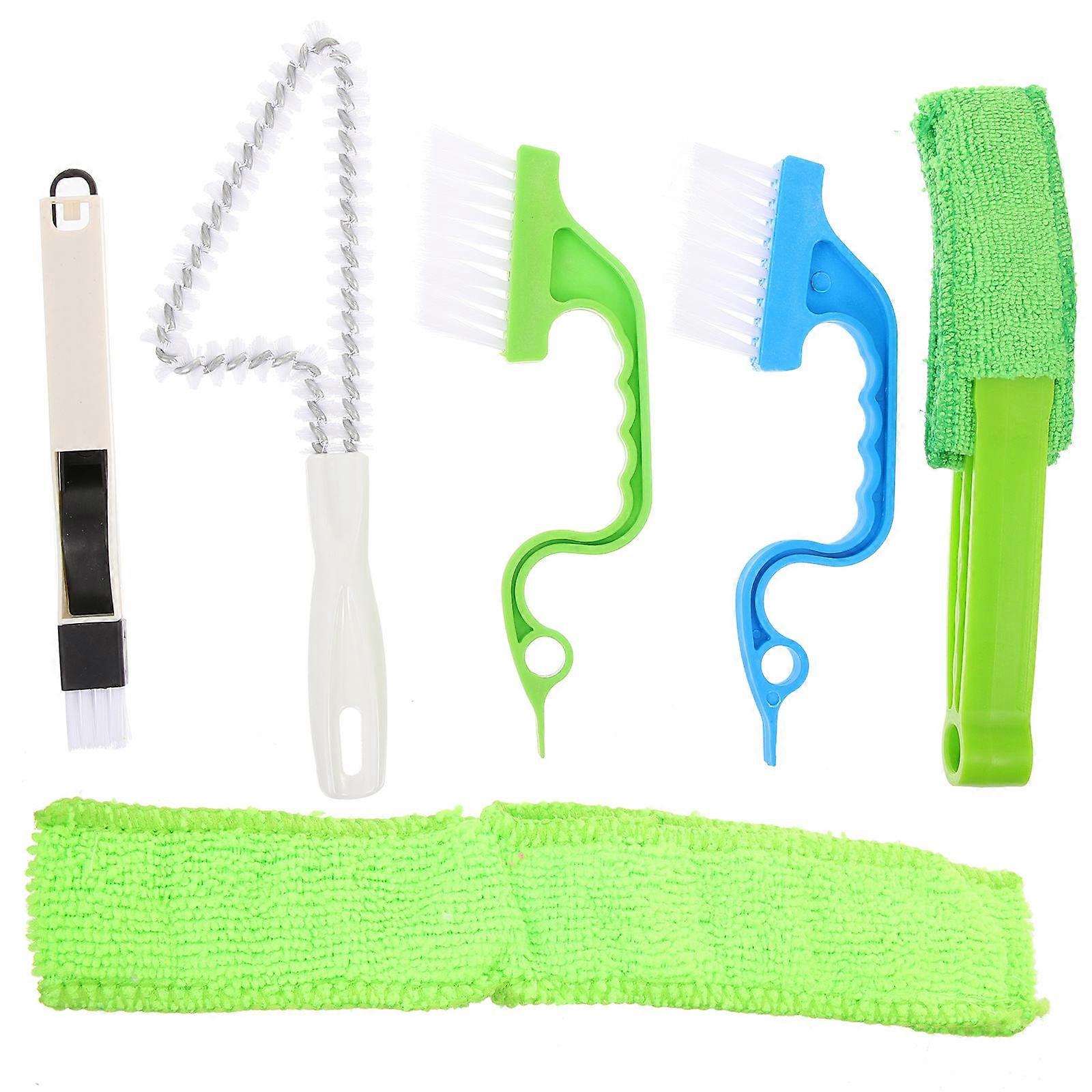 Cleaning Scrub Brush 1 Set (6Pcs) Versatile Tool For Household Users Assorted Color Lightweight Design