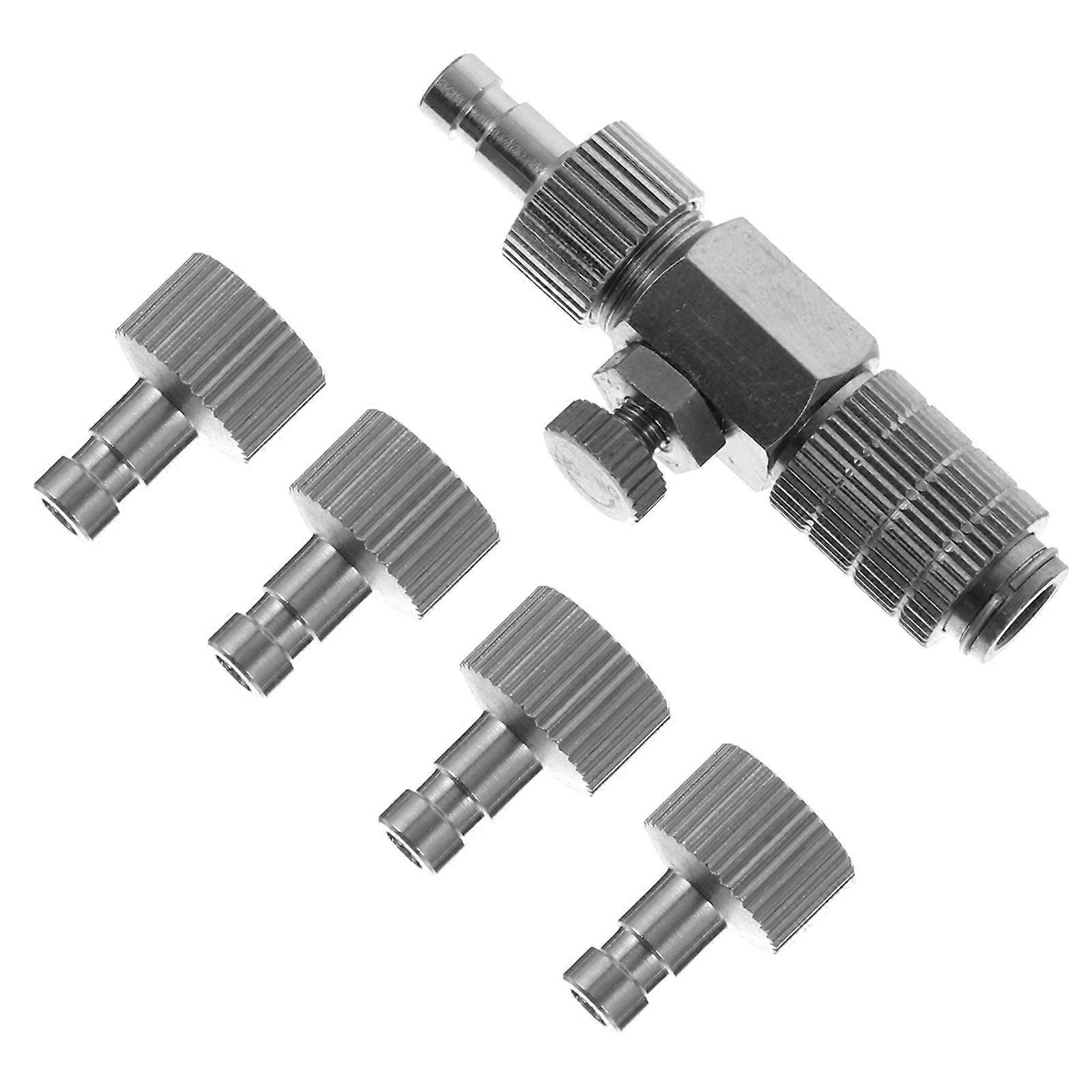 Airbrush Connector 1 Set Quick Release Fitting for Artists Silver Pressure Adjustment Durable Metal