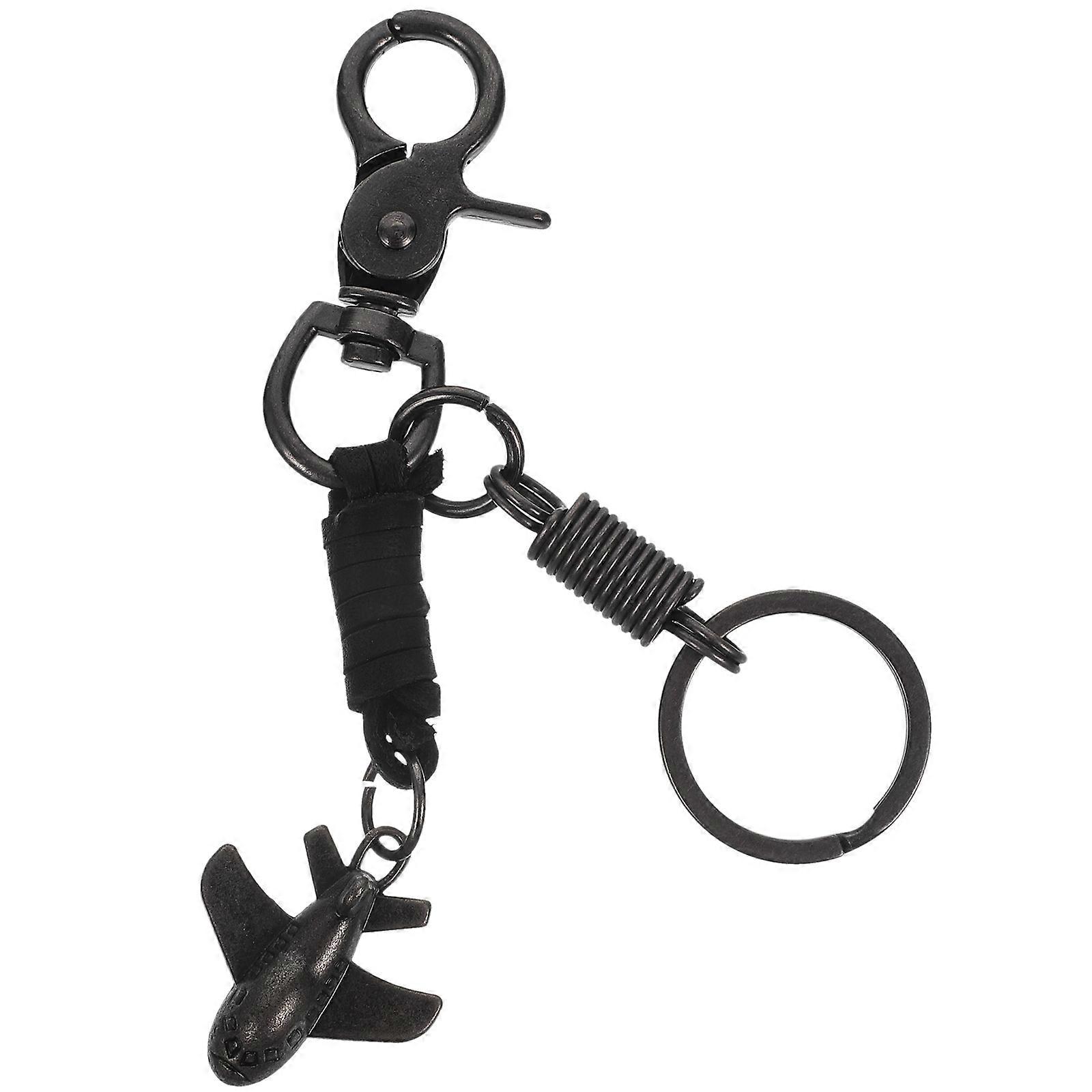Cute Keyring Airplane Shaped Keychain Bag Pendant Graduation Gift Alloy 1Set