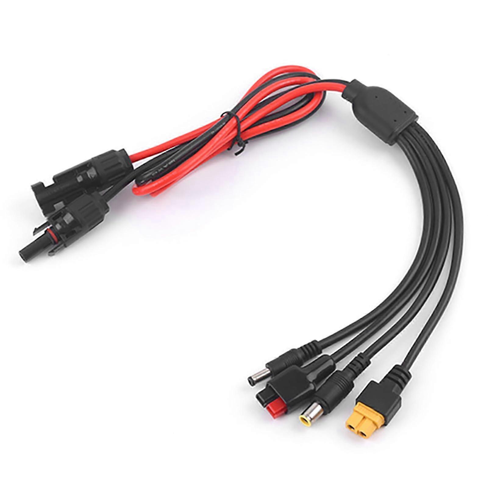 4 in Solar Panel Extension Cable IP68 Design for Anderson XT60 DC 8mm and 5.5mm Plug for Outdoor Use