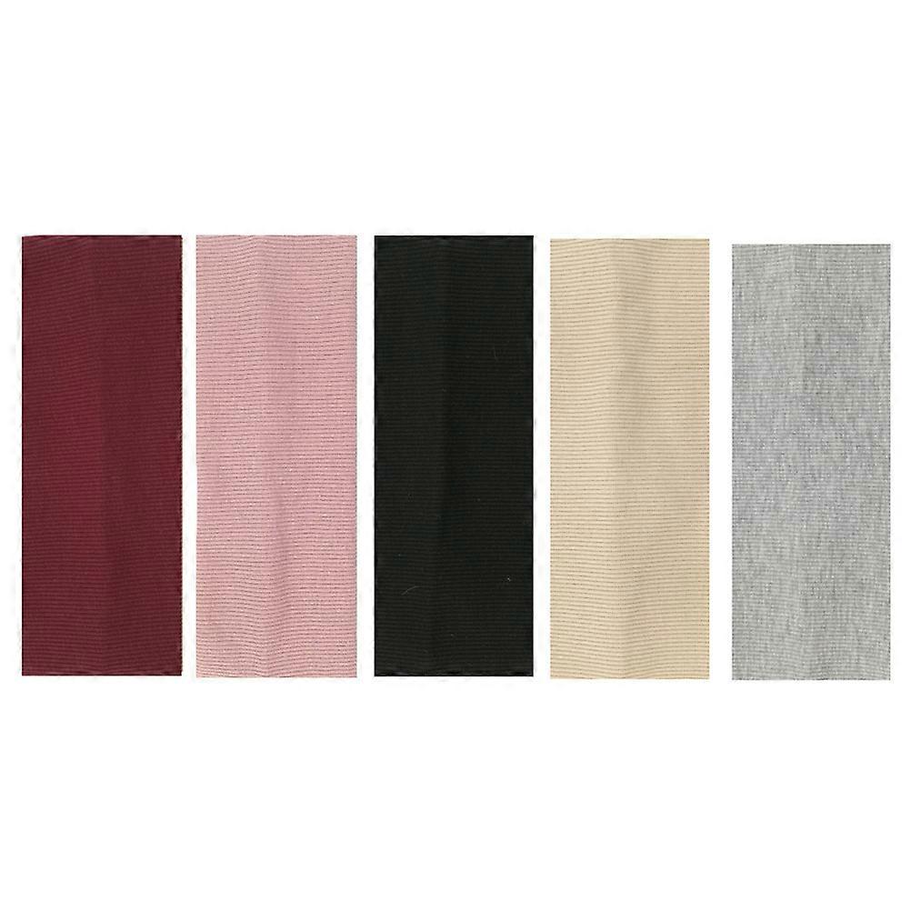 Fascia elastica per capelli Allenamento Fasce per capelli per esercizi Donne Ragazze Colore assortito Fascia a maglia larga 5 pezzi