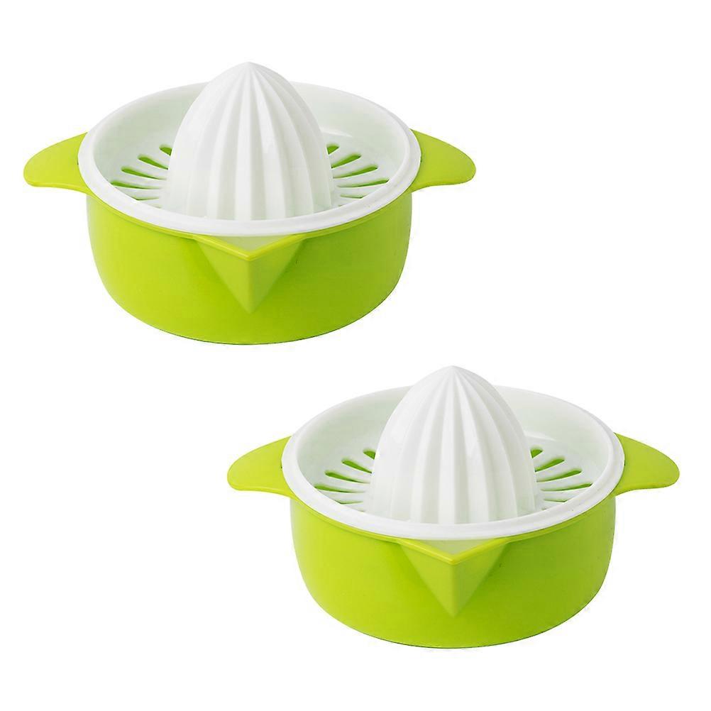 Light Green Manual Fruit Juicers for Home Use Easy to Clean Compact Size 2Pcs