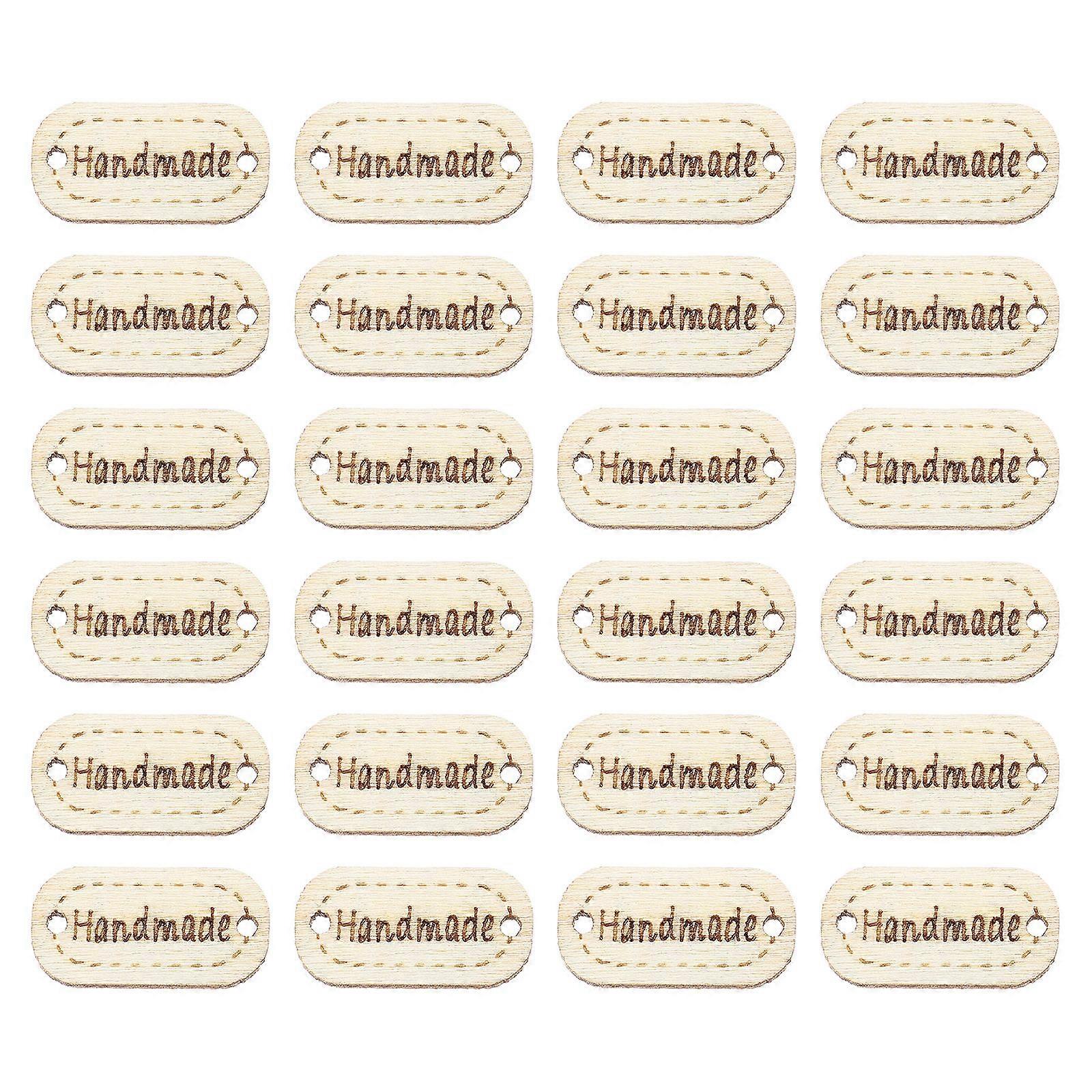 200Pcs Craft Making Wooden Buttons Handmade DIY Accessory Chic Look Oval Shape