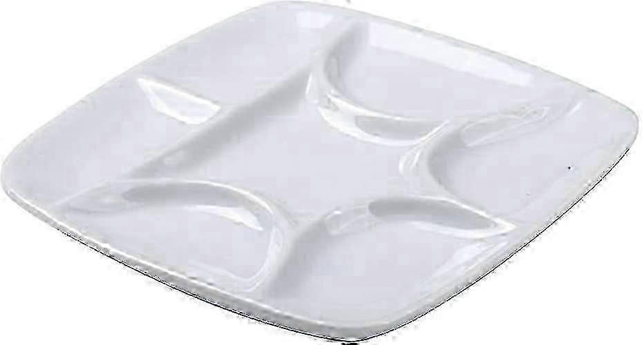 2025 Palette, Square - shaped Ceramic Mixing Palette with Multiple Compartments for Art and Craft Projects