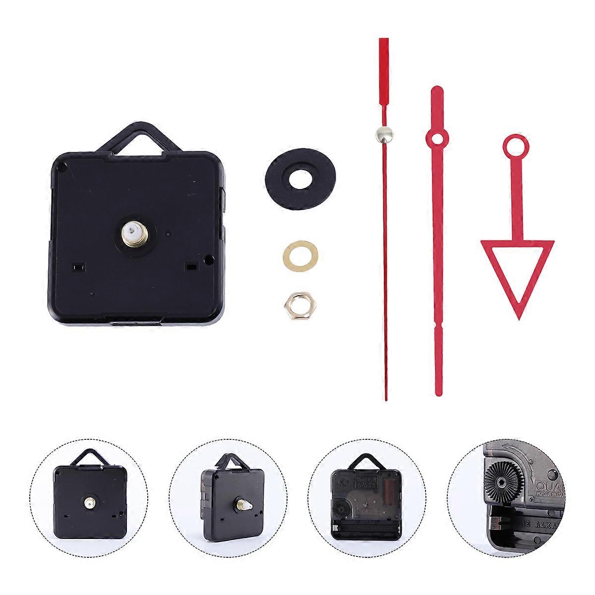 Red Acrylic Clock Movement for DIY Wall Clock Use with Precise Mechanism and Durable Quality 1 Set