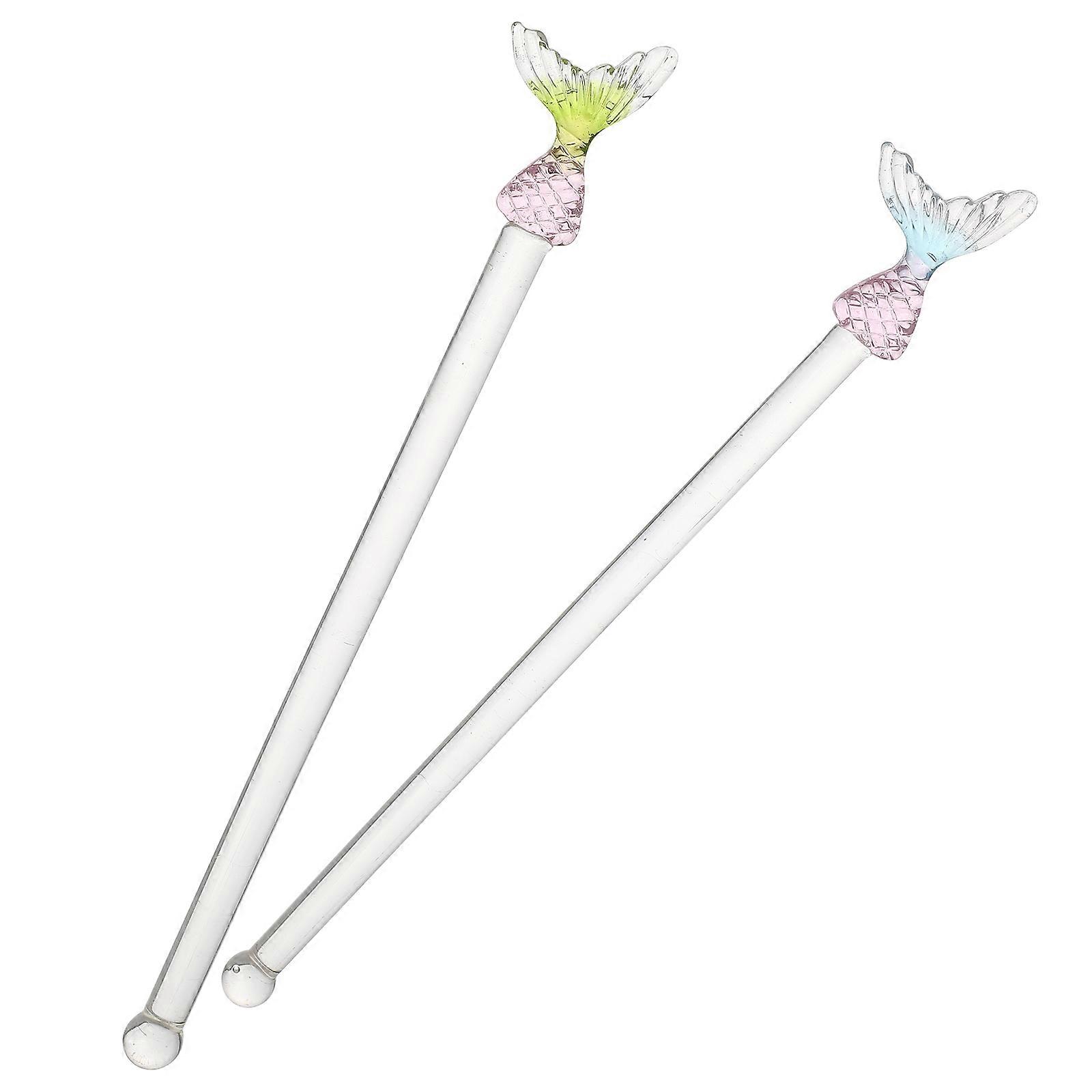 2Pcs Fashion Drink Stir Sticks For Adults Mixing Beverages In Coffee Shops And Home Use With Comfortable Touch