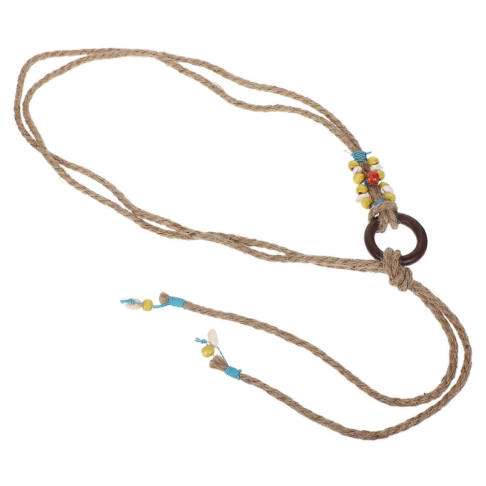 Ethnic Style Rustic Waist Belt For Women Featuring Adjustable Length And Beautiful Multi Color Design Suitable For Dresses Or Casual Outfits 1Pack