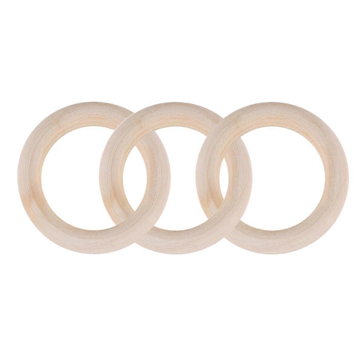 Natural Wood Rings 50PCS Unfinished Circle Suitable For Crafters In DIY And Christmas Decoration Projects