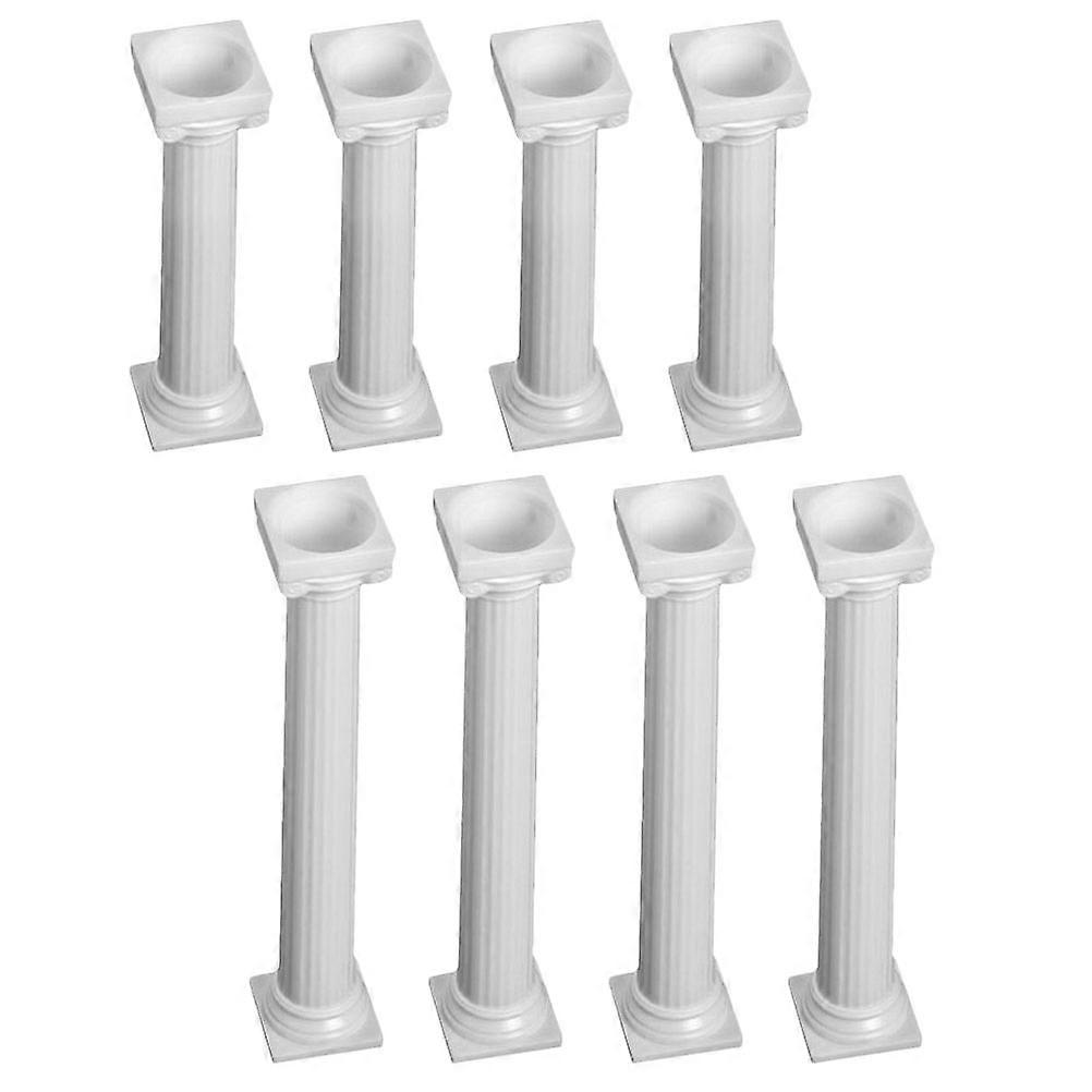 8Pcs Cake Tier Supports Roman Column Cake Pillars For Family Events Food Display And Structure