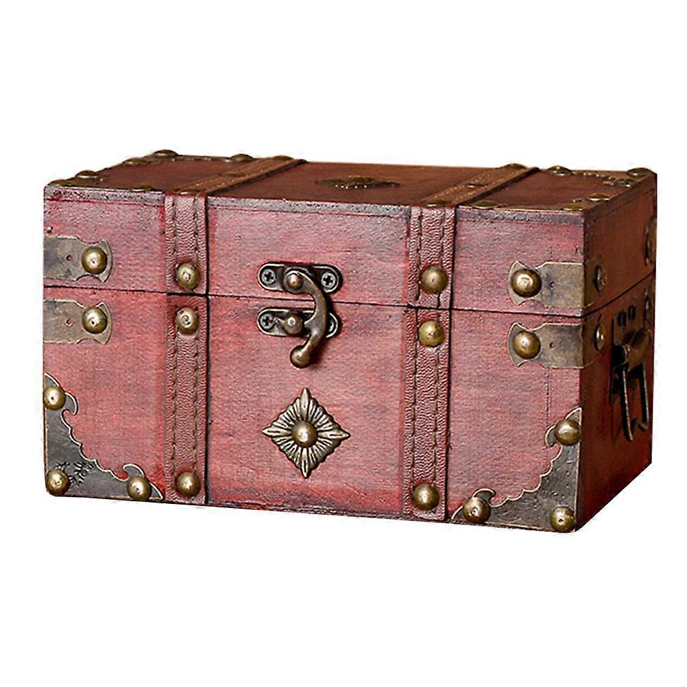 Antique Retro Storage Box Small Size Lock Box Home Decoration 1Set