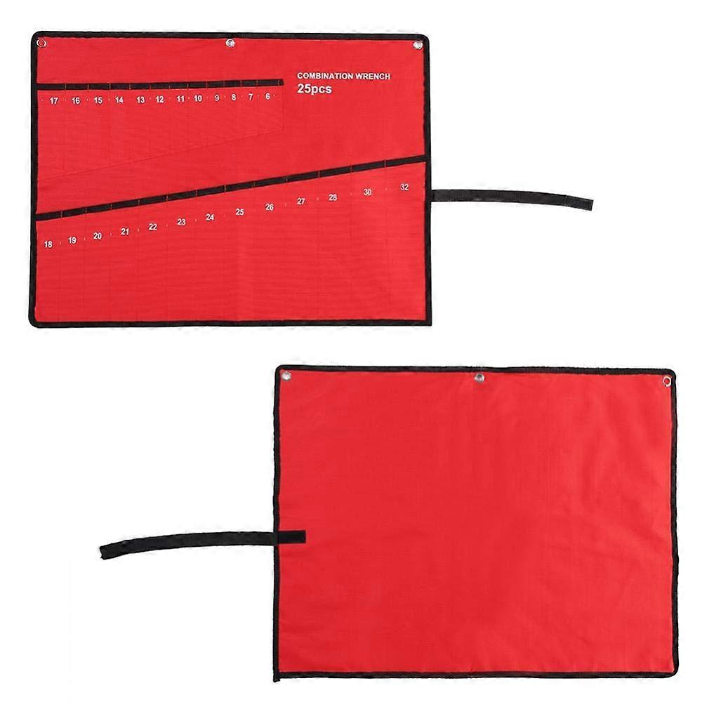 Tool Roll Up Bag, Multi Bag Tool Storage Bag, Pliers, Key Clip, Canvas Organizer Suitable for Storing Various Sizes of Manual Tools (25 Pieces)