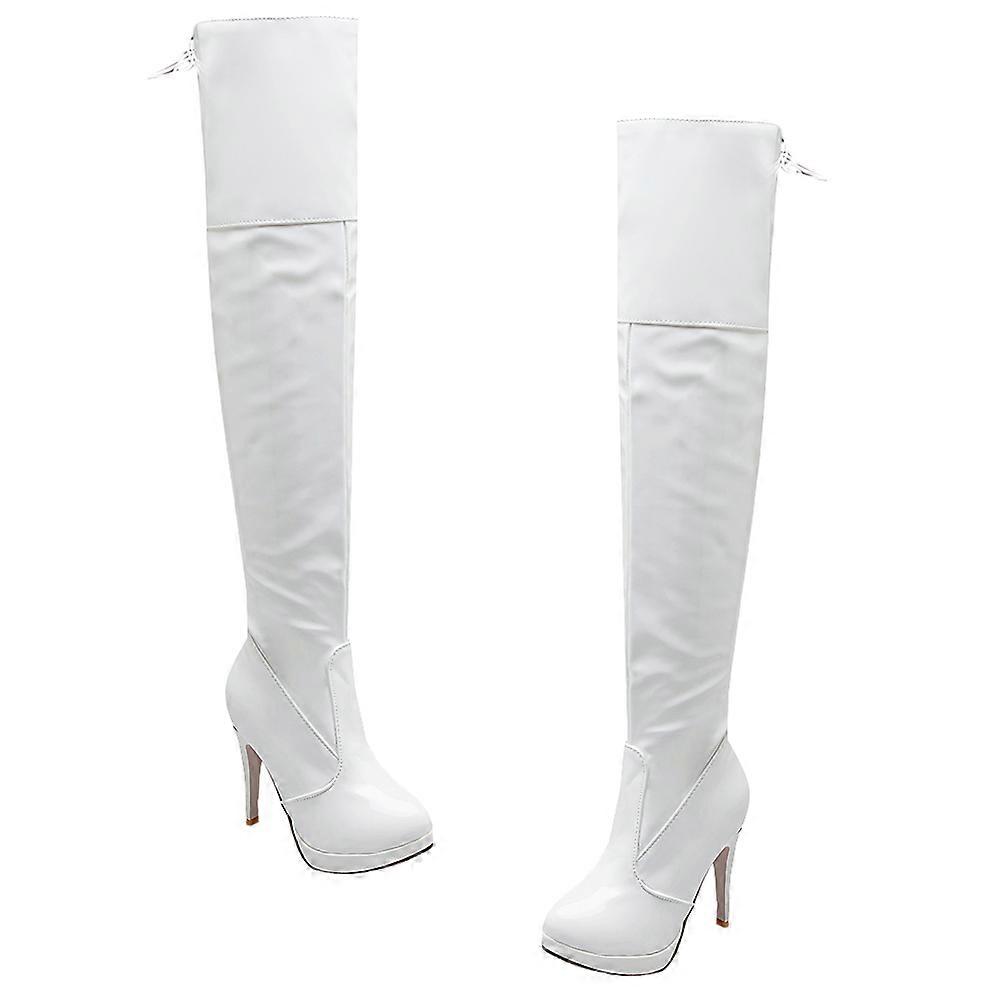 Fashionable High-Heeled Thigh-High Boots Women's Shoes For Autumn Winter Wear Zipper 1 Pair