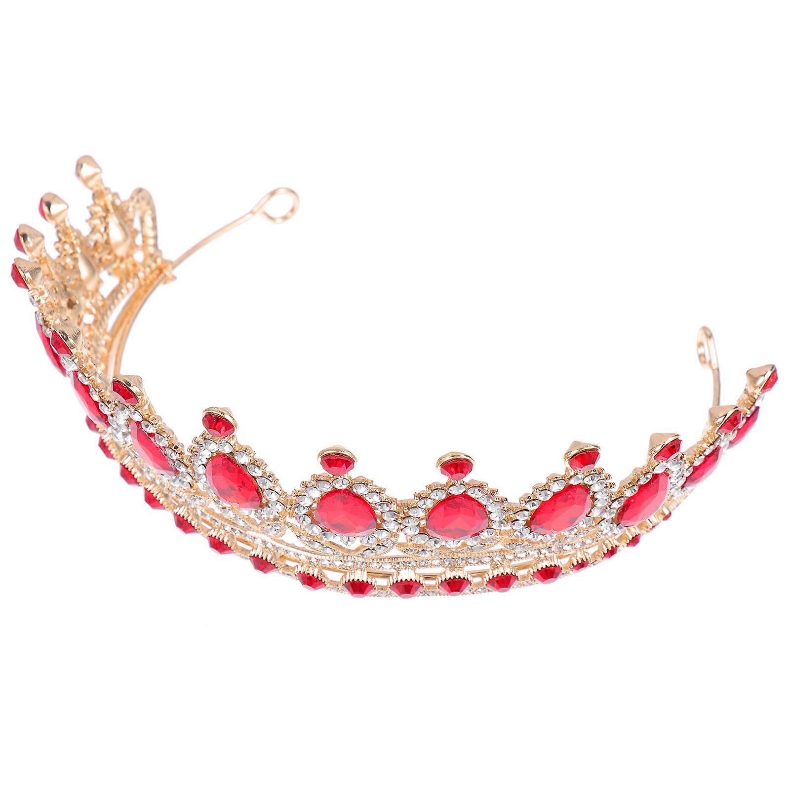 Rhinestone Crown Headwear, Distinctive Drop Shape, Ideal for Formal Settings